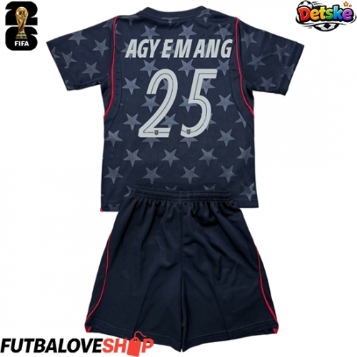 Dres Spojené štáty Patrick Agyemang #25 Preč pre deti MS 2026 Krátky Rukáv (+ trenírky)